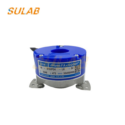 مشفر Tamagawa TS5246N473 بدقة عالية 8192P/R ومخرج Line Driver وتصميم شفة بقطر 60 مم للمصاعد