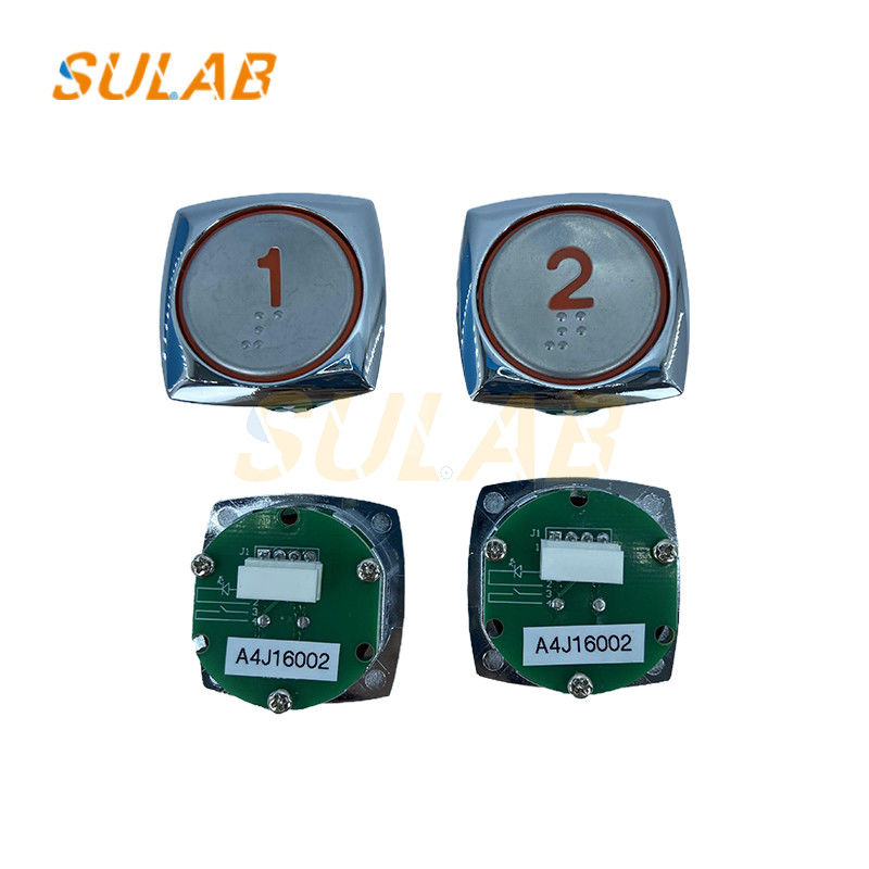 A4J16002  Hyundai Elevator Push Button Elevator Parts Light Red White 