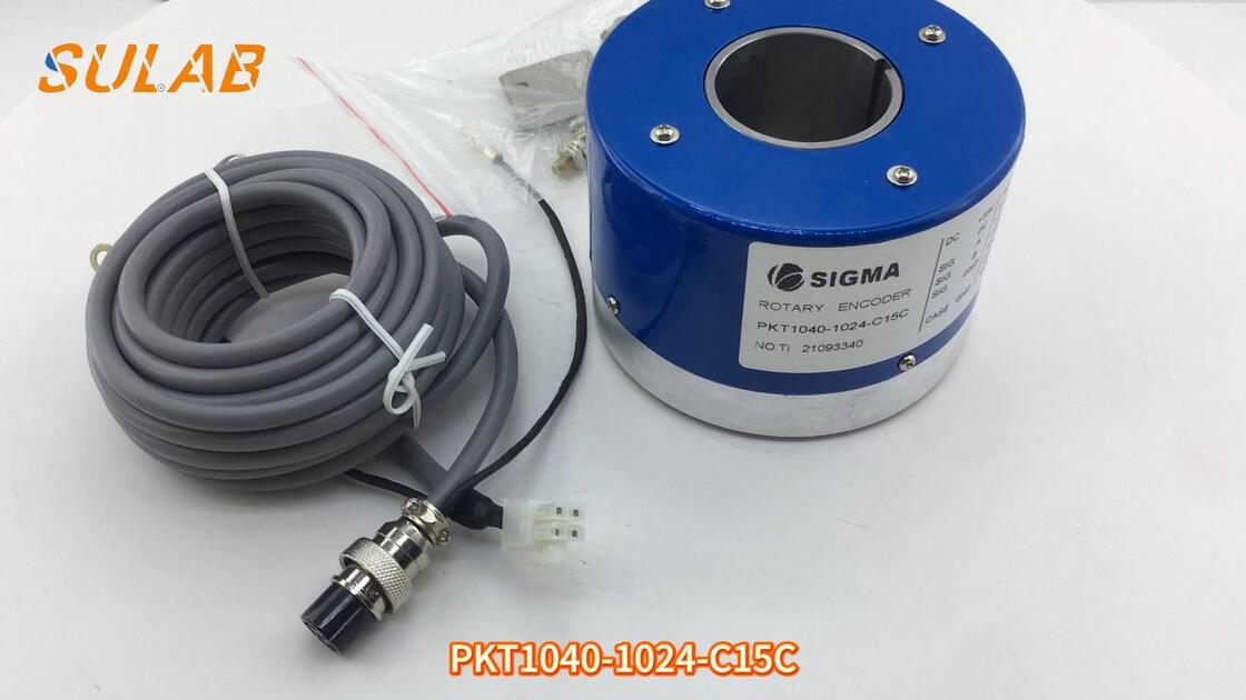 SIGMA PKT1040-1024-C15C Hollow-Shaft Incremental Encoder with 1024 PPR and 40 mm Hollow Shaft for Elevator Traction Motor