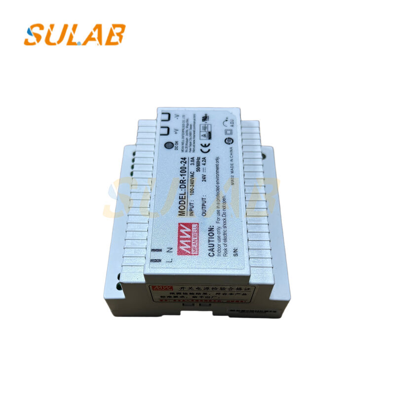 Mean Well DIN Rail Switching Power Supply For Elevator Industrial Control DC 24V Output Spare Part DR-100-24