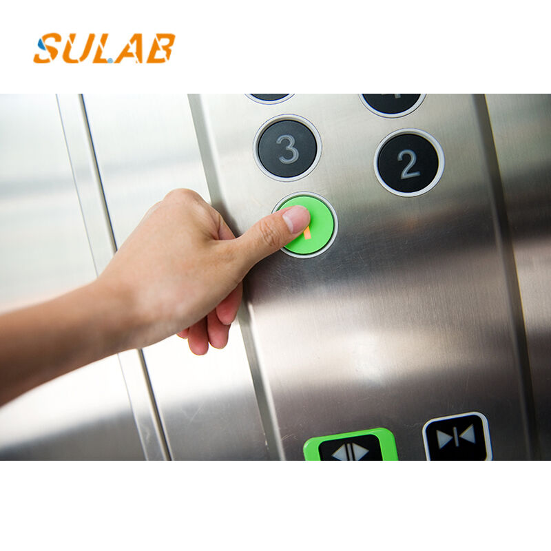 KONE Elevator Round Push Button With LED Backlight For LOP & COP 32mm Mounting Hole Stainless Steel Faceplate
