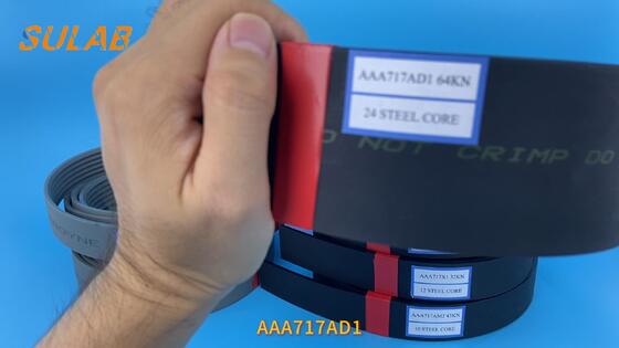 حزام جر مصعد أوتيس الفولاذي AAA717AD1 عالي القوة منخفض الاهتزاز مقاوم للتآكل حزام نقل لرفع سيارات المصاعد