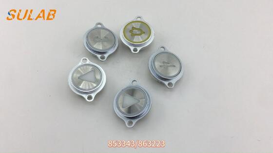 زر الضغط الدائري لمصعد KONE مع إضاءة خلفية LED لـ LOP و COP 32mm فتحة تركيب لوحة وجه الفولاذ المقاوم للصدأ
